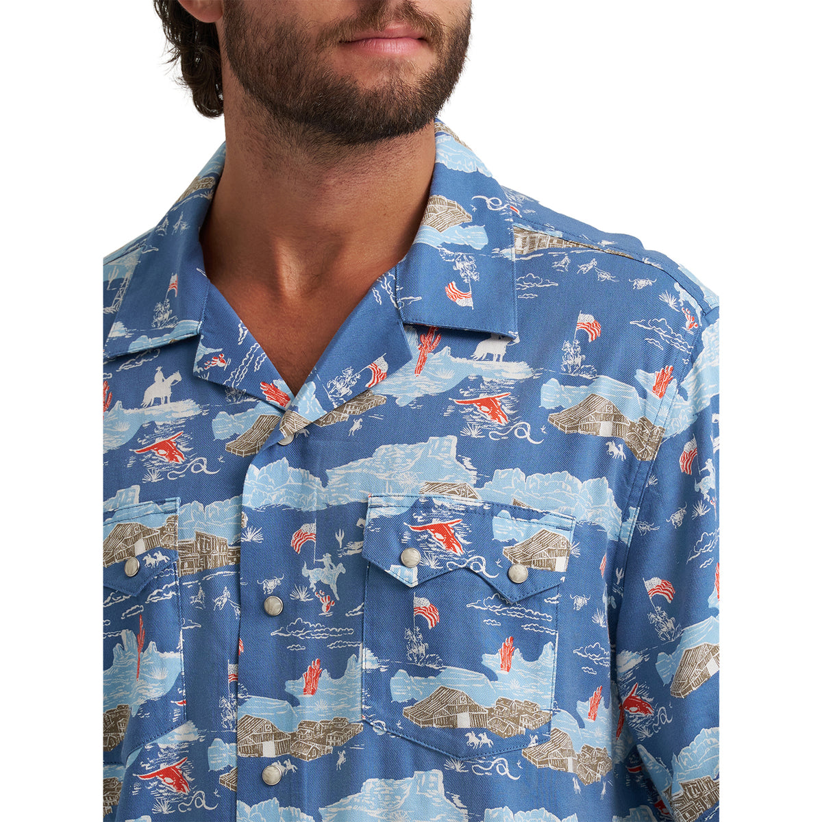 Wrangler Men's Coconut Cowboy Camp Shirt Work Shirts Wrangler