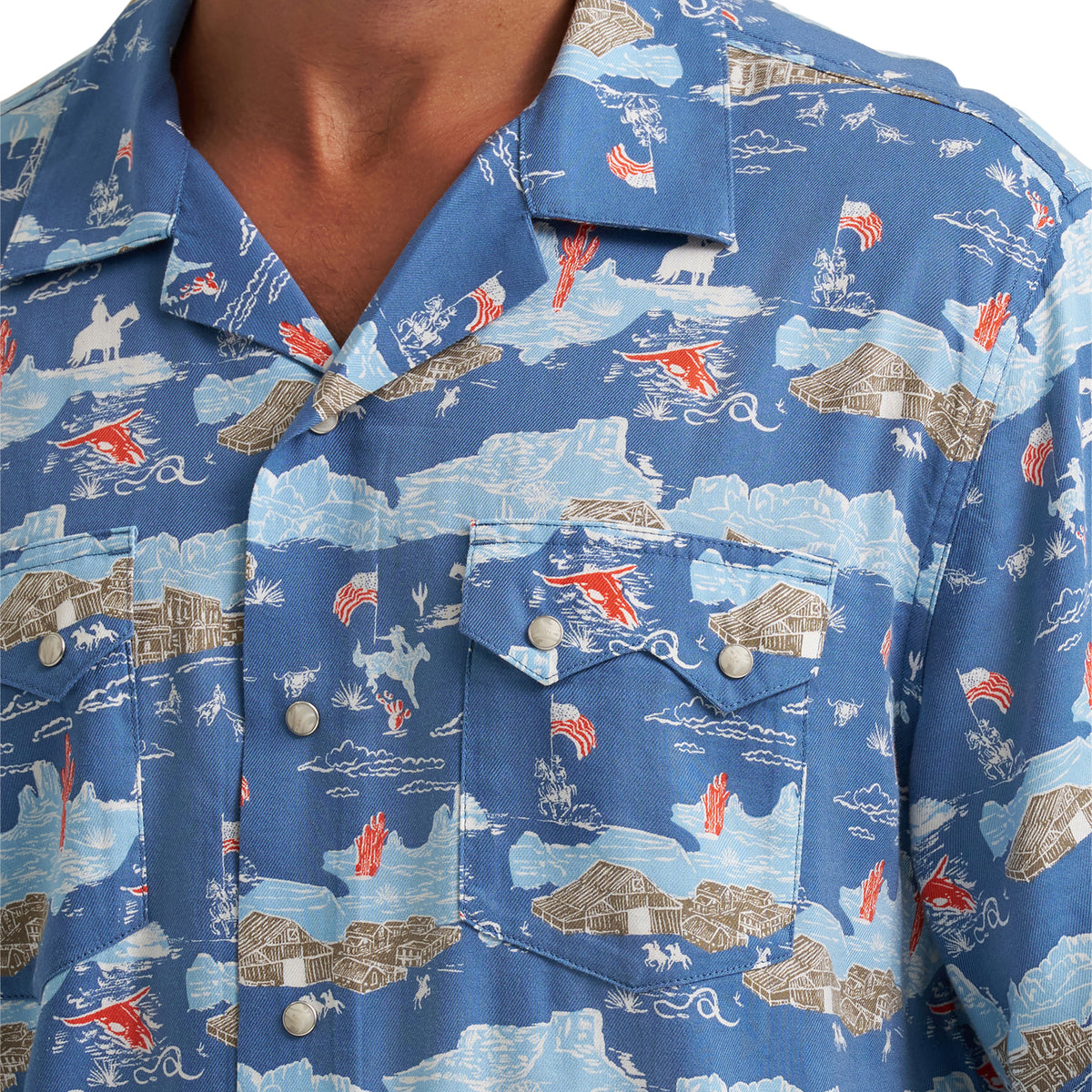 Wrangler Men's Coconut Cowboy Camp Shirt Work Shirts Wrangler