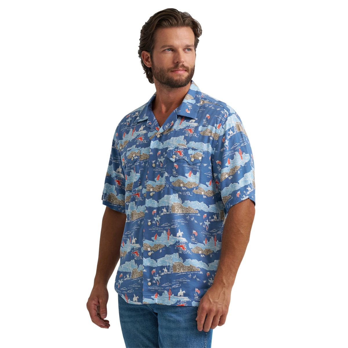 Wrangler Men's Coconut Cowboy Camp Shirt