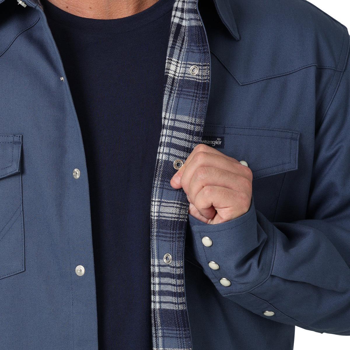 Wrangler Men's Flannel Lined Snap Front Work Shirt Work Shirts Wrangler