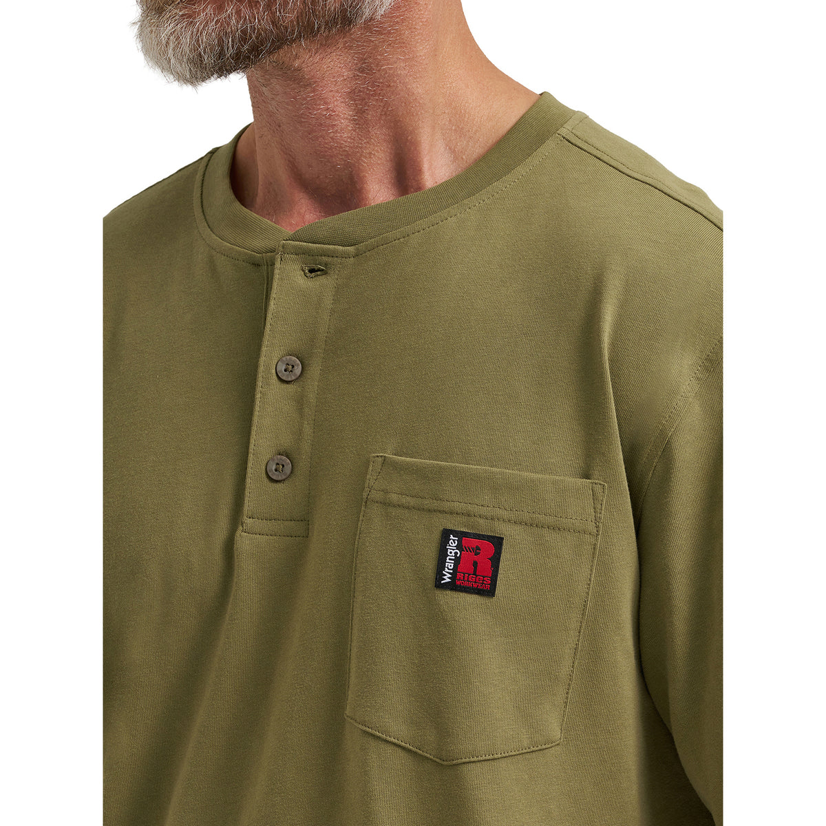 Wrangler Men's RIGGS Workwear® Short Sleeve Relaxed Henley Work Shirts Wrangler RIGGS