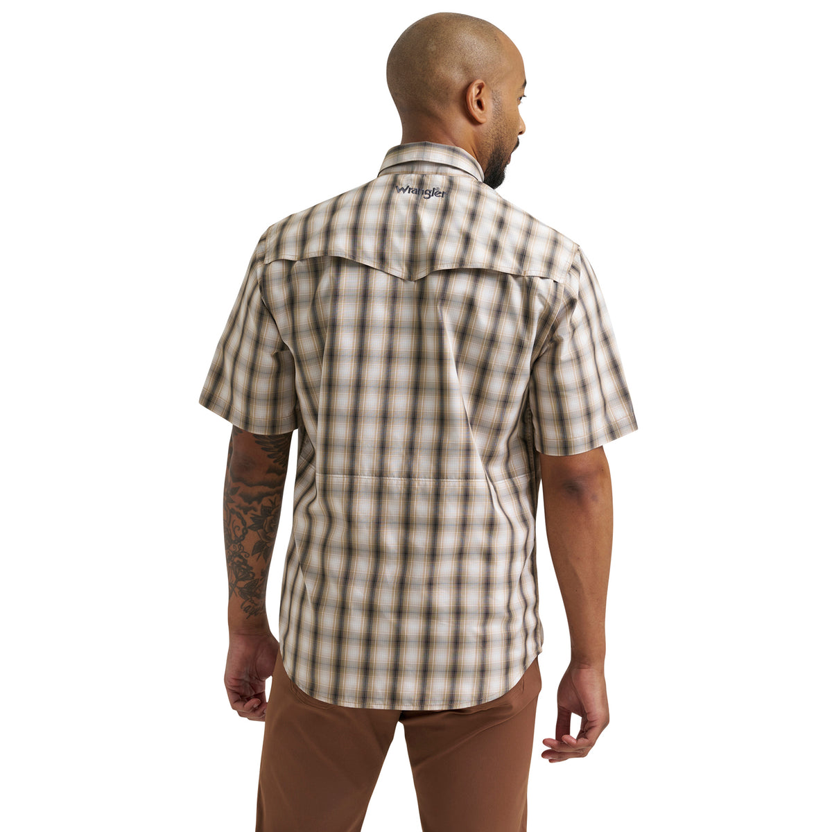 Wrangler Men's All Terrain Gear Men's Plaid Performance Shirt Work Shirts Wrangler