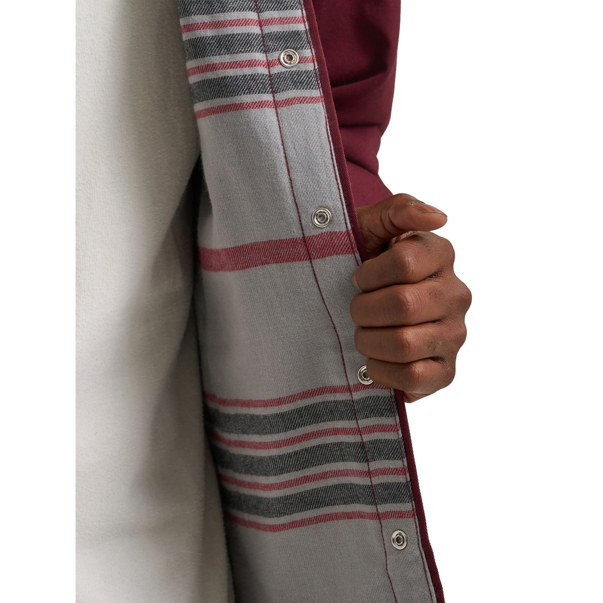 Wrangler Men's Long Sleeve Flannel Lined Solid Work Shirt