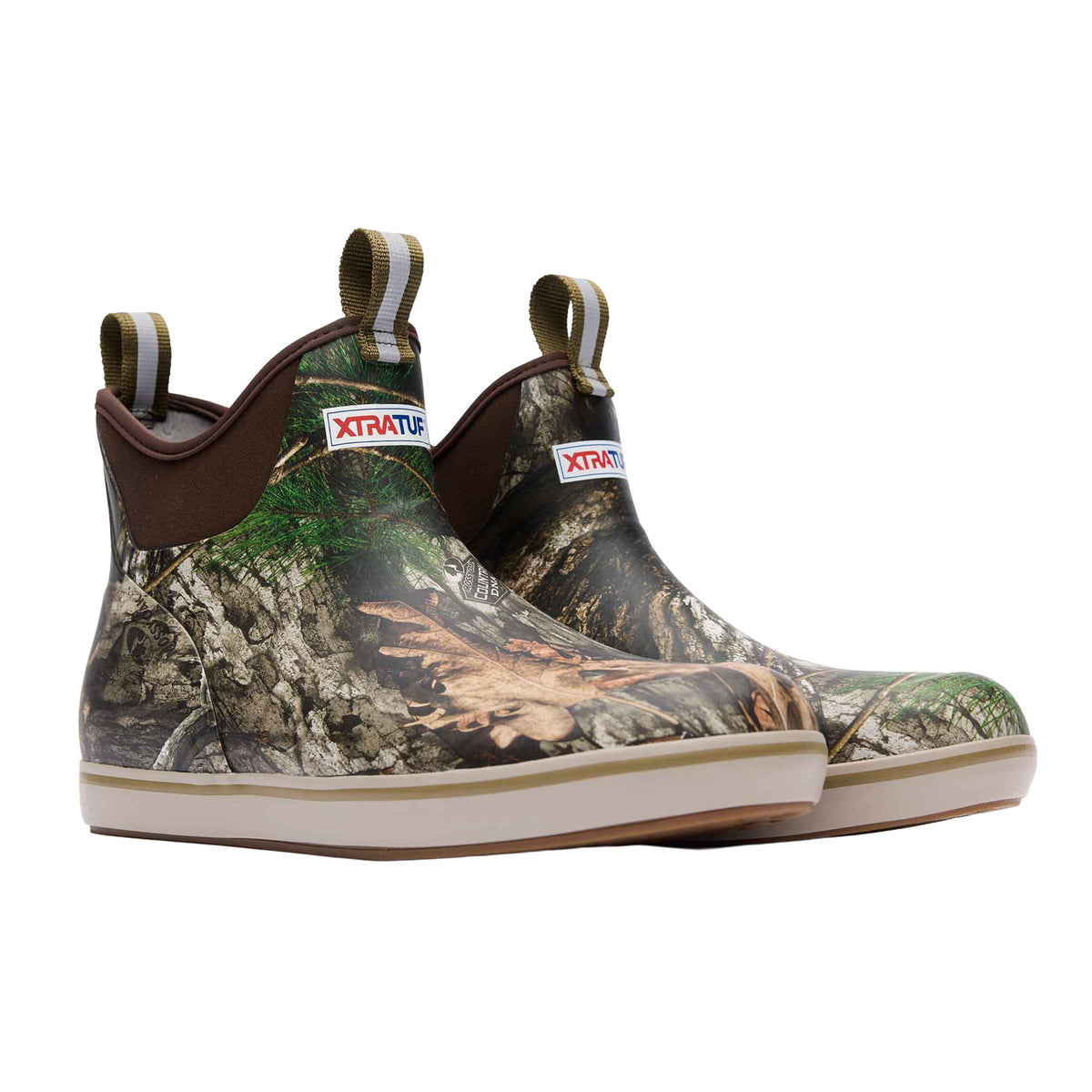 XTRATUF Men's Mossy Oak Country DNA Ankle Deck Boot Rubber Boots XTRATUF