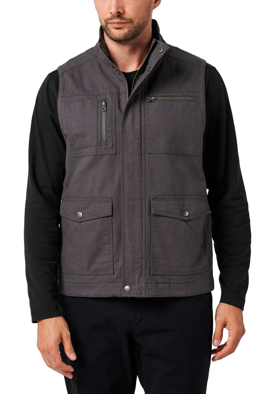 Lucky Brand Workwear Canvas Quilted Plaid Flannel Lined Vest - Work World - Workwear, Work Boots, Safety Gear