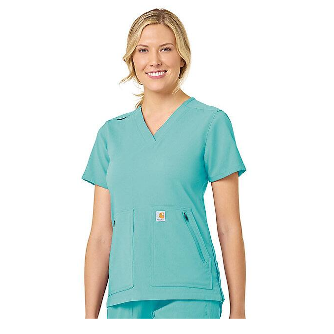 Carhartt Women's Rugged Flex® 4 Pocket V-Neck Scrub Top - Work World - Workwear, Work Boots, Safety Gear
