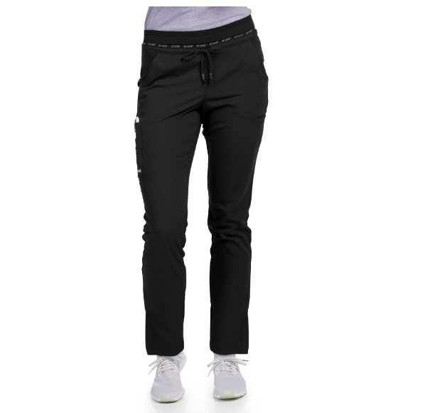 Grey's Anatomy Women's Serena 7-Pocket Tapered-Leg Scrub Pant Scrubs Grey`s Anatomy Black L Reg