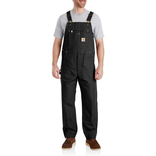 Carhartt Duck Double-Front Bib Overall Bibs & Overalls Carhartt Black 28 32 Inseam