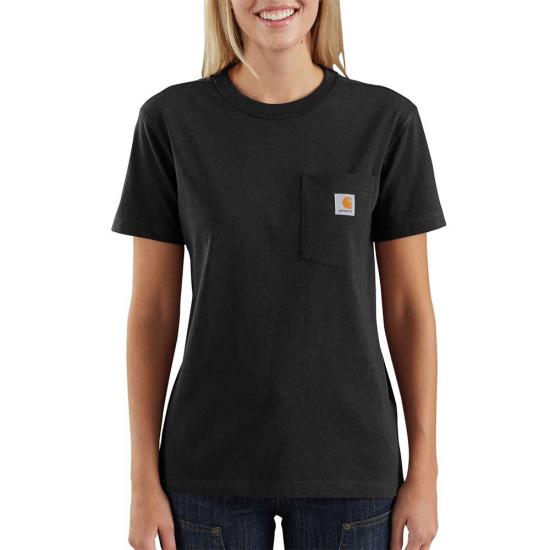 Carhartt Women's Pocket Short Sleeve T-Shirt T-Shirts Carhartt Black 1XL Plus