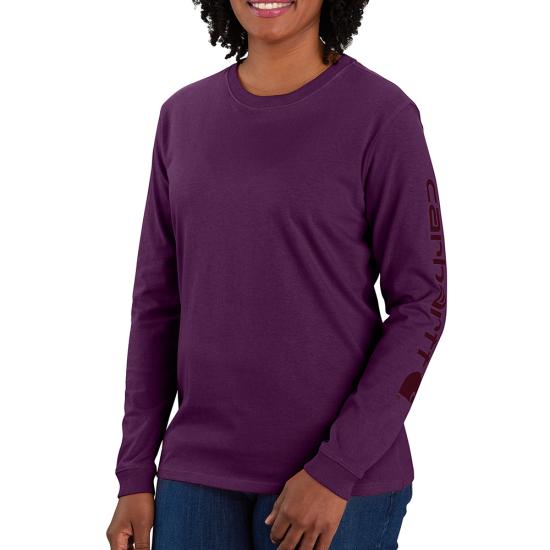 Carhartt Women's Dearborn Loose Logo Long Sleeve T-Shirt Long Sleeve T-Shirts Carhartt