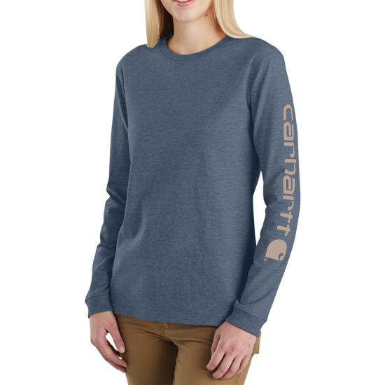 Carhartt Women's Dearborn Loose Logo Long Sleeve T-Shirt Long Sleeve T-Shirts Carhartt