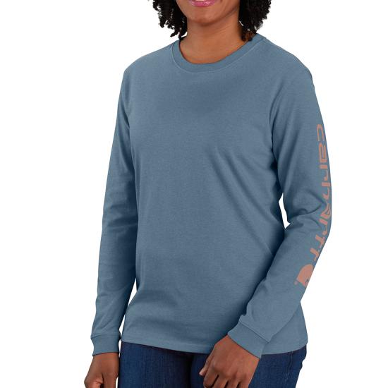 Carhartt Women's Dearborn Loose Logo Long Sleeve T-Shirt Long Sleeve T-Shirts Carhartt