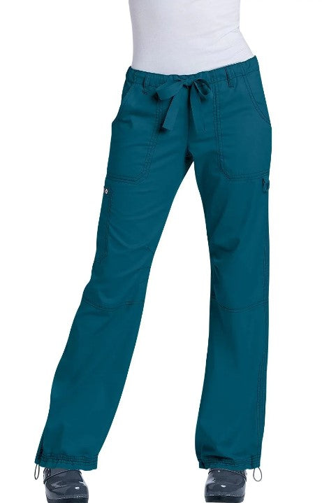 koi Women's Lindsey Drawstring Scrub Pant_Caribbean Blue - Work World - Workwear, Work Boots, Safety Gear