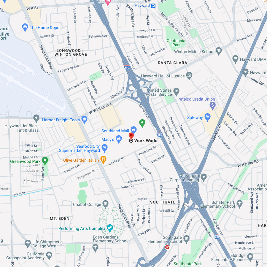 Work World, Hayward on Google Maps.