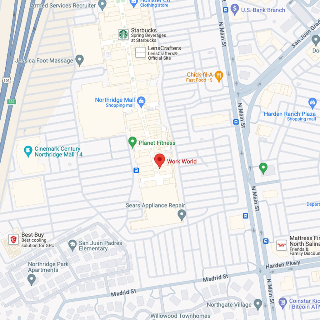 Work World Salinas on Google Map.