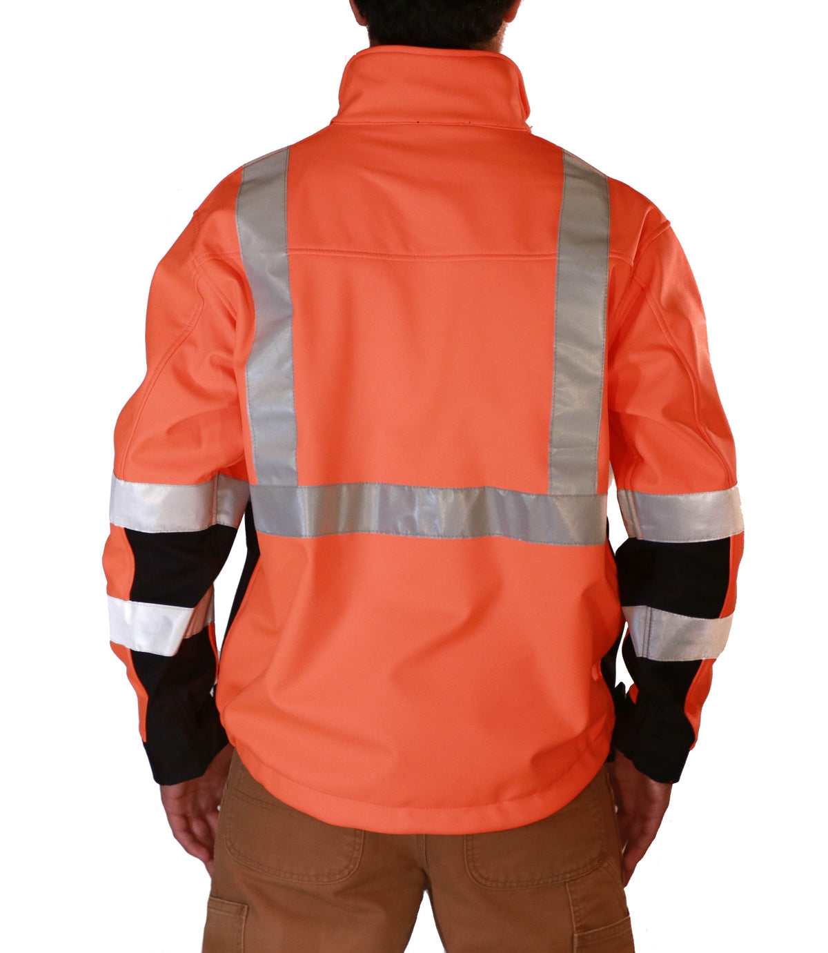 2W International Men&#39;s Class 3 Hi-Vis Soft Shell Jacket_Hi-Vis Orange - Work World - Workwear, Work Boots, Safety Gear