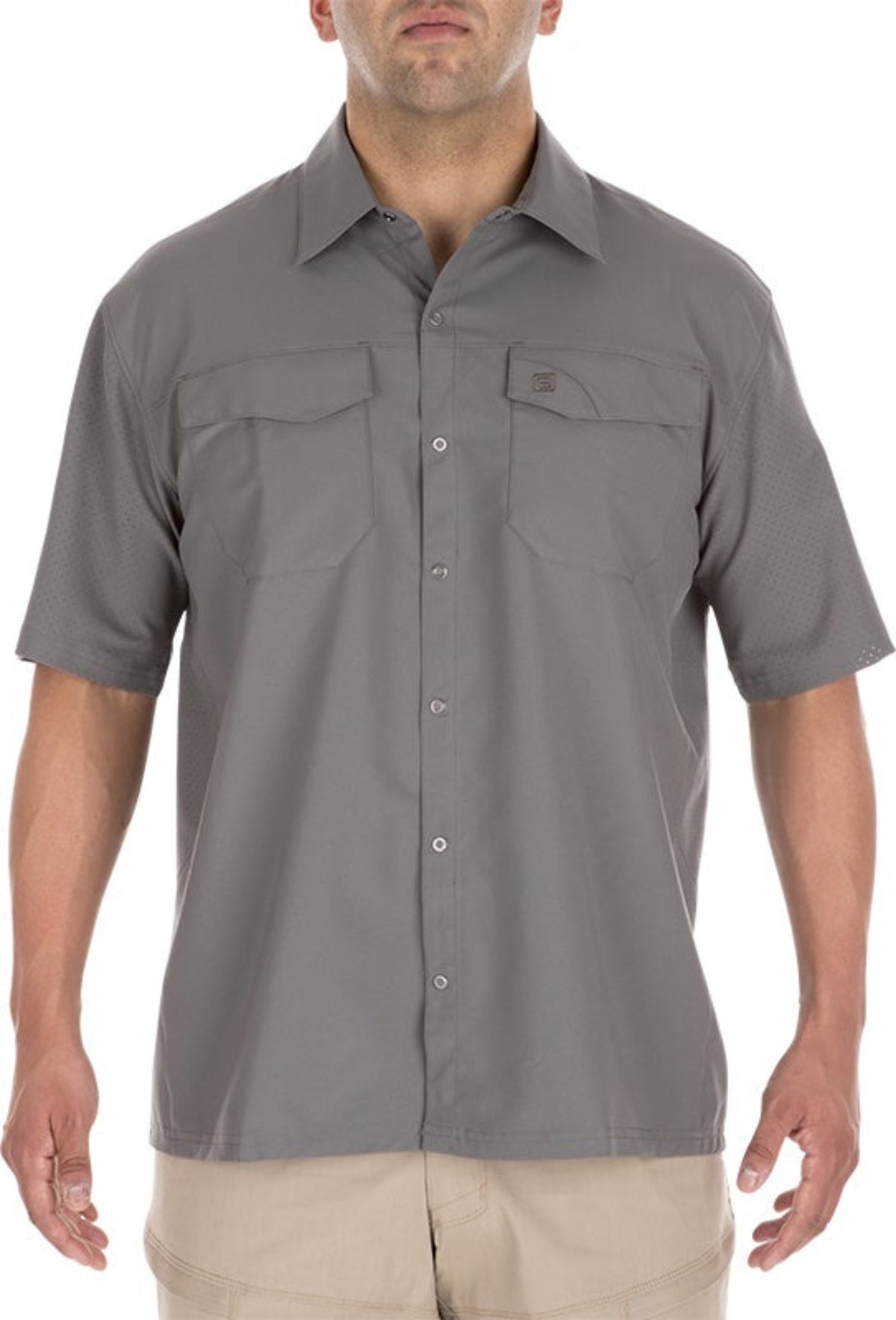 5.11 Tactical Men's Freedom Flex Short Sleeve Button Down Shirt Work Shirts 5.11 Tactical Storm 2XL Reg