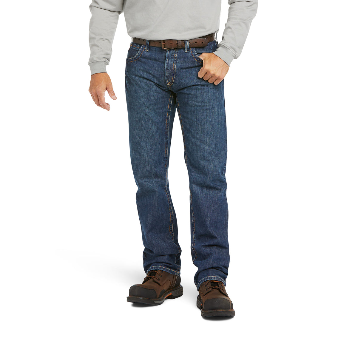 Ariat Men&#39;s FR M5 Slim Basic Stackable Straight Leg Jean - Work World - Workwear, Work Boots, Safety Gear