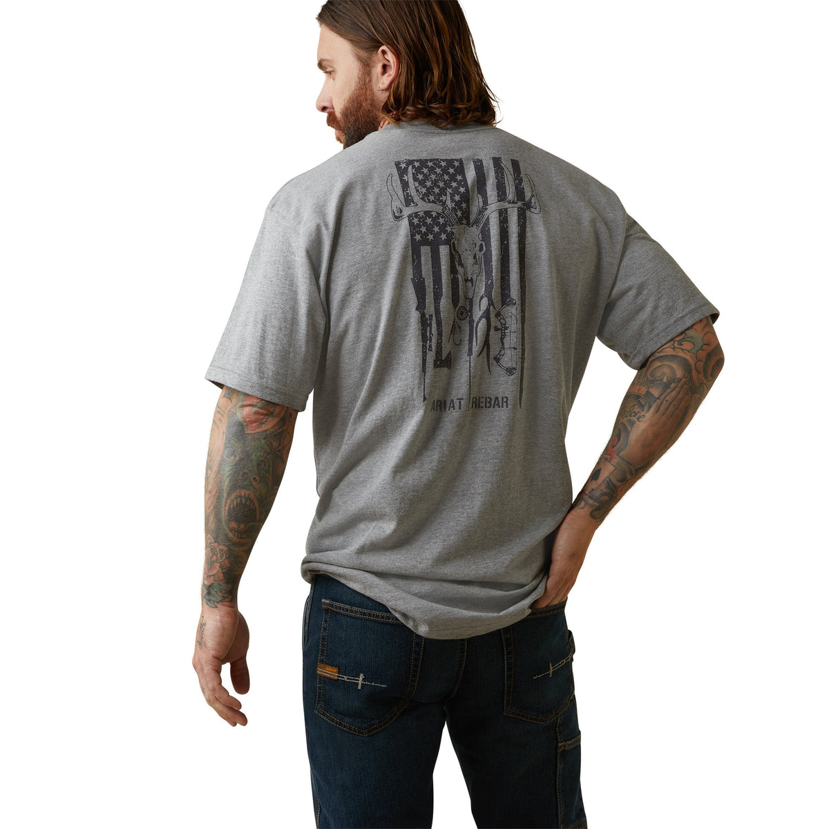 Ariat Men&#39;s Rebar CottonStrong Outdoors Short Sleeve T-Shirt - Work World - Workwear, Work Boots, Safety Gear
