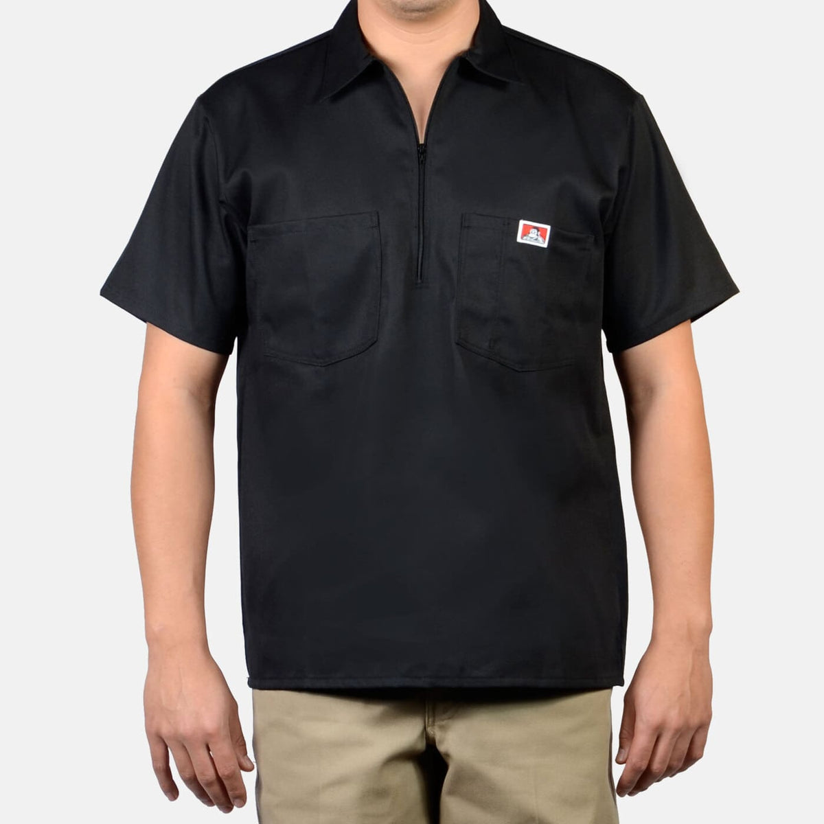 Ben Davis Men&#39;s Half-Zip Short Sleeve Work Shirt - Work World - Workwear, Work Boots, Safety Gear