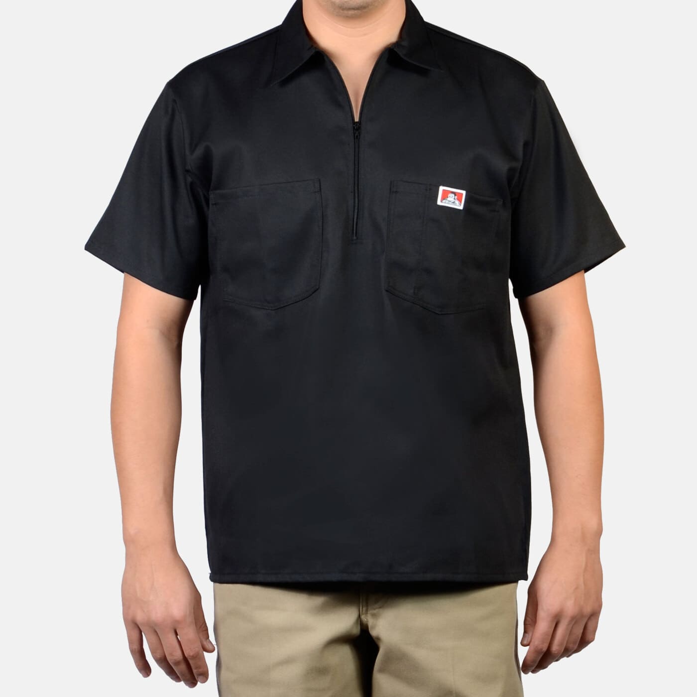 Ben Davis Men's Half-Zip Short Sleeve Work Shirt - Work World - Workwear, Work Boots, Safety Gear