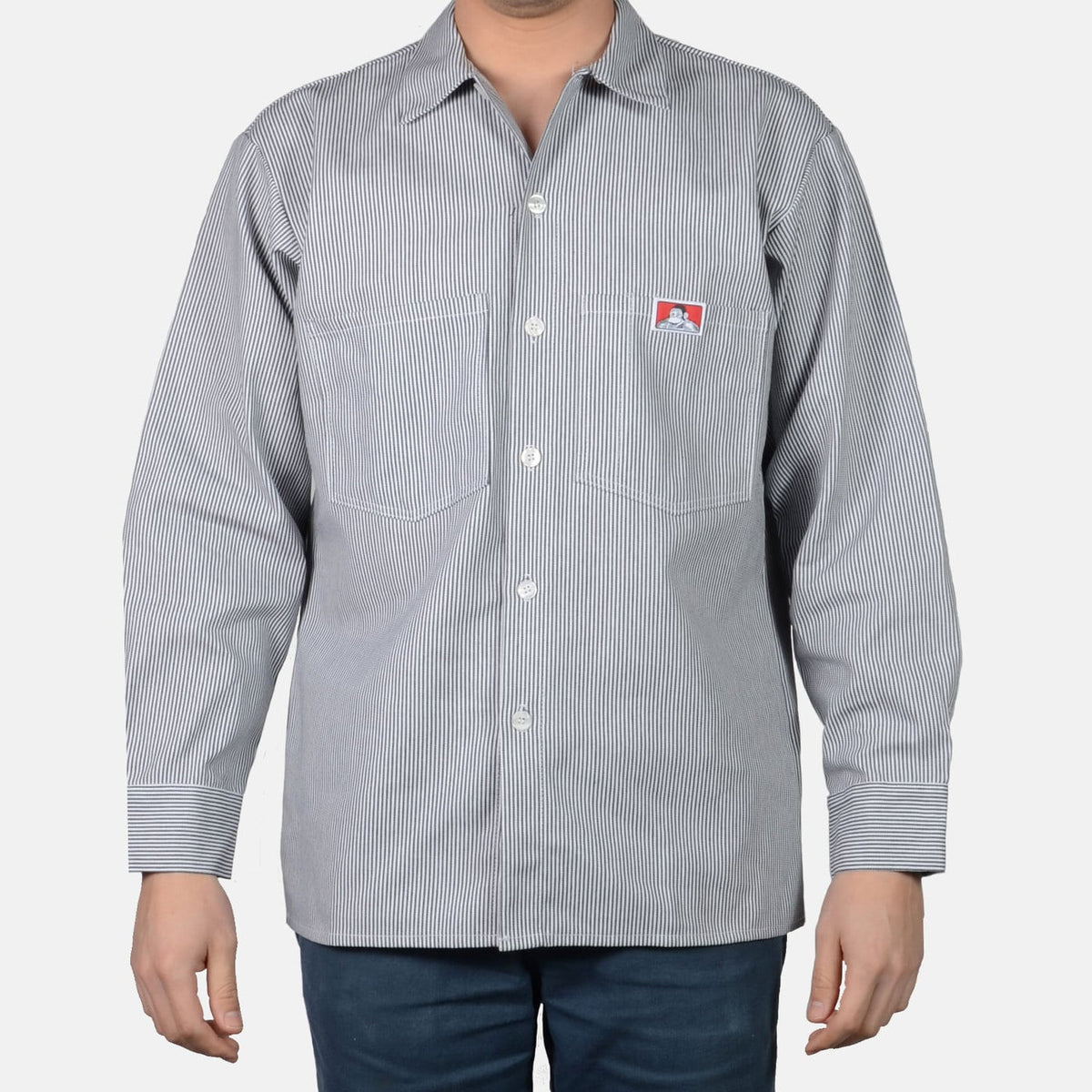 Ben Davis Men's Long Sleeve Button-Down Work Shirt - Work World - Workwear, Work Boots, Safety Gear
