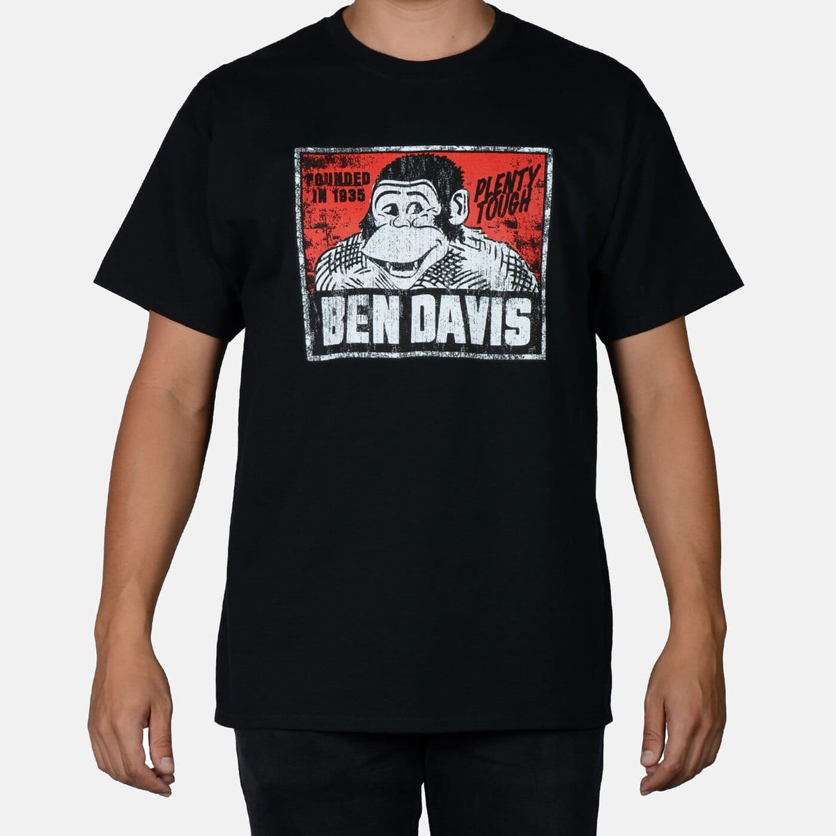 Ben Davis Men&#39;s Vintage Logo T-Shirt_Black - Work World - Workwear, Work Boots, Safety Gear