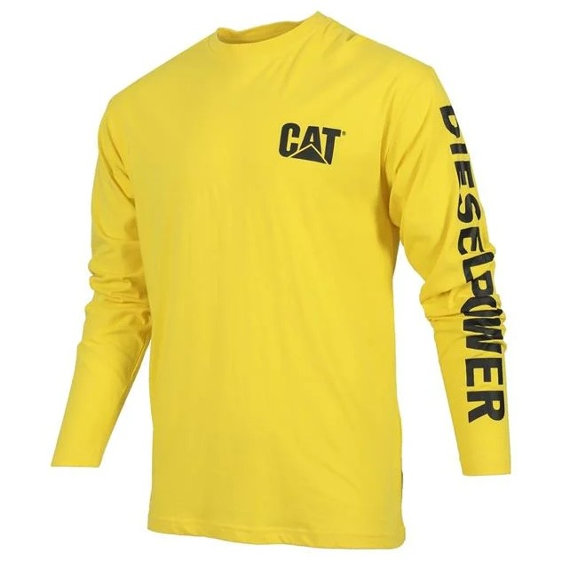 CAT Men&#39;s Diesel Powered Graphic Long Sleeve T-Shirt - Work World - Workwear, Work Boots, Safety Gear