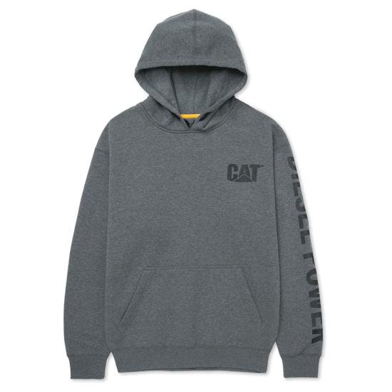 CAT Men's Diesel Power Pullover Hoodie Sweatshirts & Hoodies CAT Dark Heather Grey 2XL Reg