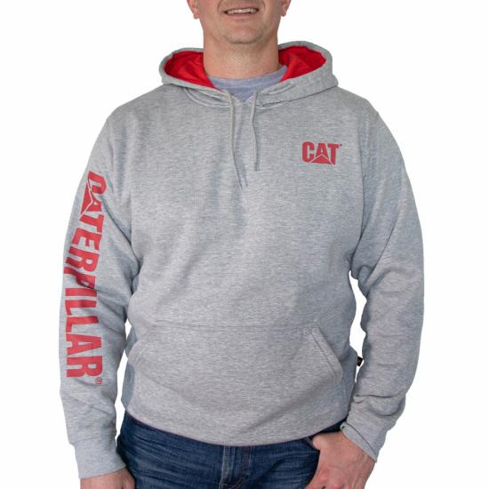 CAT Men's Trademark Contrast Banner Hooded Sweatshirt - Work World - Workwear, Work Boots, Safety Gear