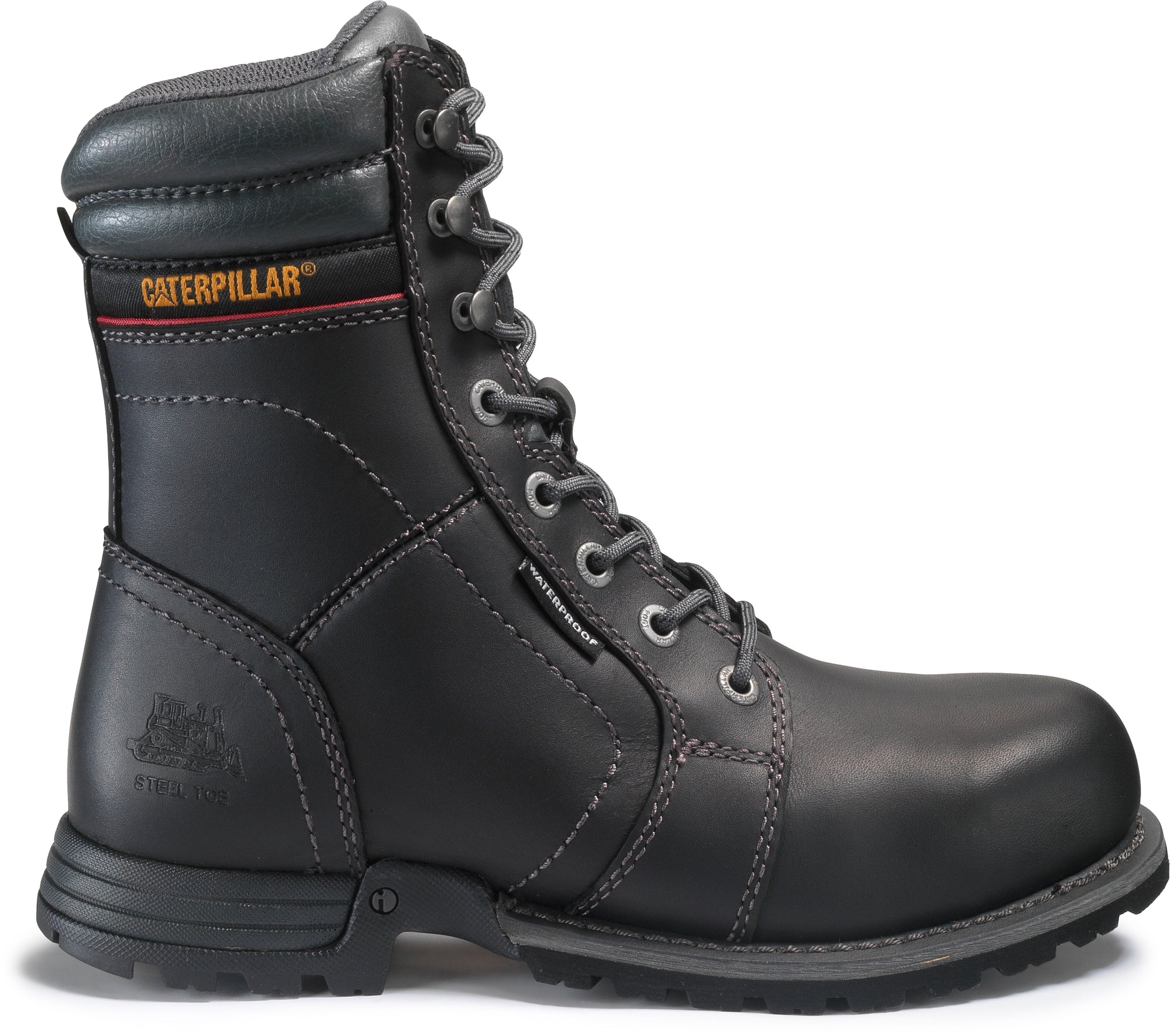 CAT Women's 8" Echo Waterproof EH Steel Toe Boot_Black - Work World - Workwear, Work Boots, Safety Gear