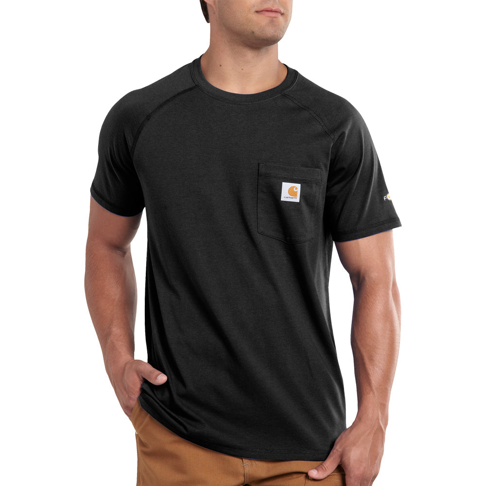Carhartt Men's Force® Delmont Short Sleeve T-Shirt_Black - Work World - Workwear, Work Boots, Safety Gear
