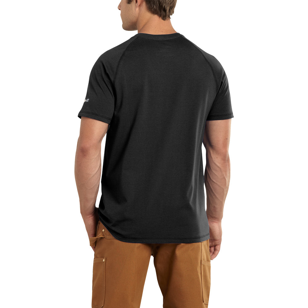 Carhartt Men&#39;s Force® Delmont Short Sleeve T-Shirt_Black - Work World - Workwear, Work Boots, Safety Gear