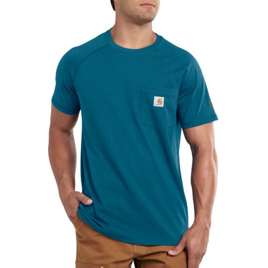Carhartt Men&#39;s Force® Delmont Short Sleeve T-Shirt_Bay Harbor - Work World - Workwear, Work Boots, Safety Gear