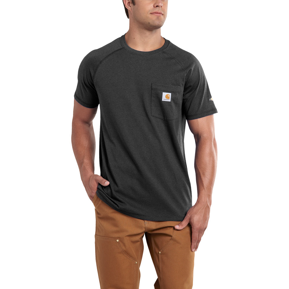 Carhartt Men&#39;s Force® Delmont Short Sleeve T-Shirt_Carbon Heather - Work World - Workwear, Work Boots, Safety Gear