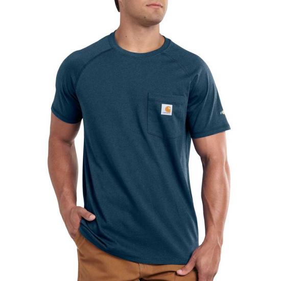 Carhartt Men's Force® Delmont Short Sleeve T-Shirt_Light Huron Heather - Work World - Workwear, Work Boots, Safety Gear