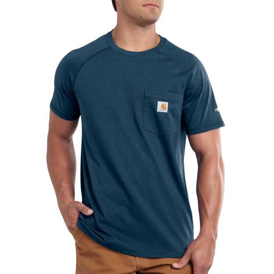 Carhartt Men&#39;s Force® Delmont Short Sleeve T-Shirt_Light Huron Heather - Work World - Workwear, Work Boots, Safety Gear