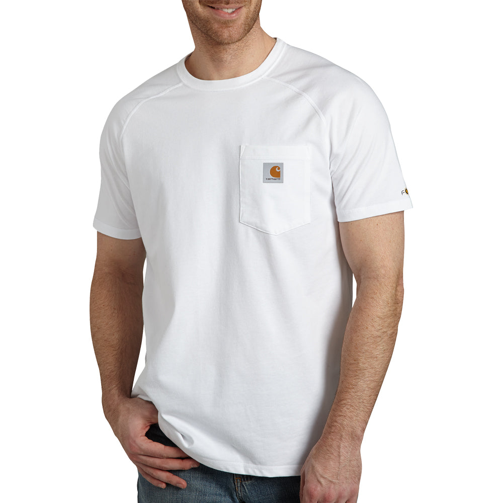 Carhartt Men&#39;s Force® Delmont Short Sleeve T-Shirt_White - Work World - Workwear, Work Boots, Safety Gear