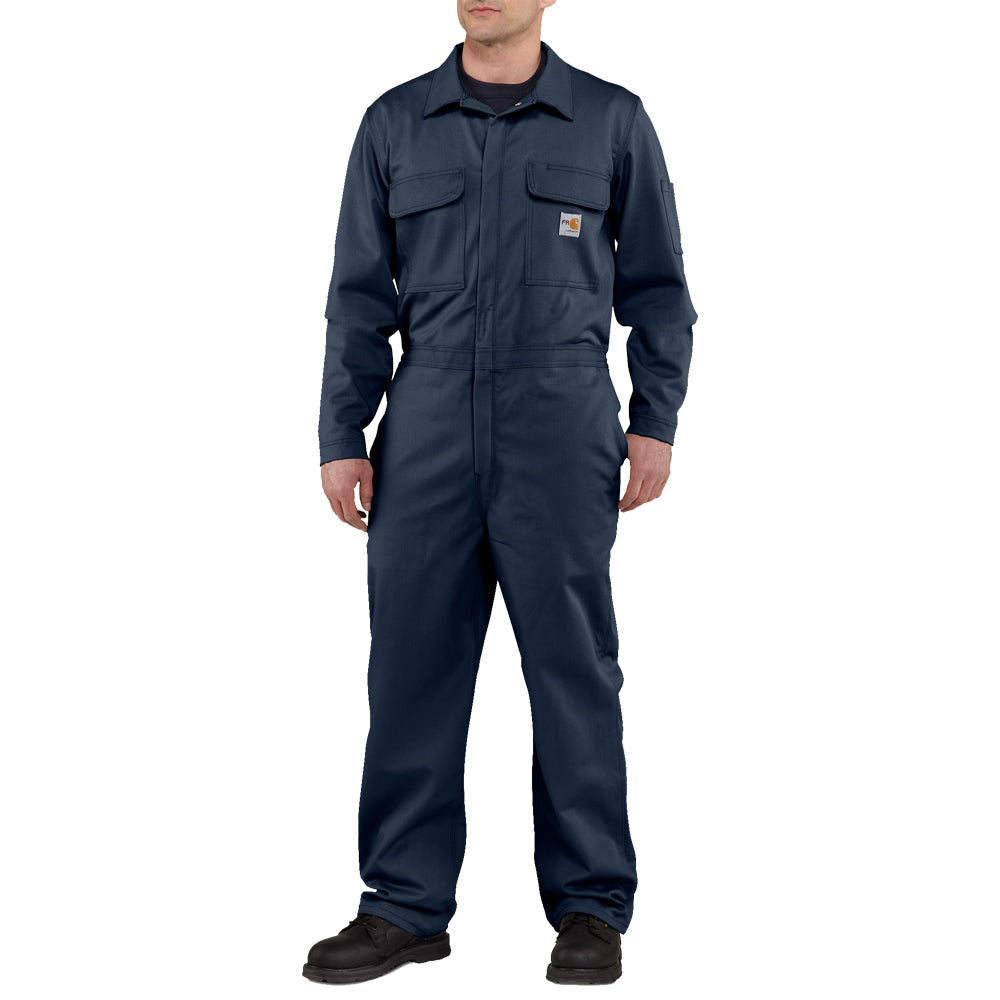Carhartt Men&#39;s Flame Resistant Twill Coverall_Dark Navy - Work World - Workwear, Work Boots, Safety Gear
