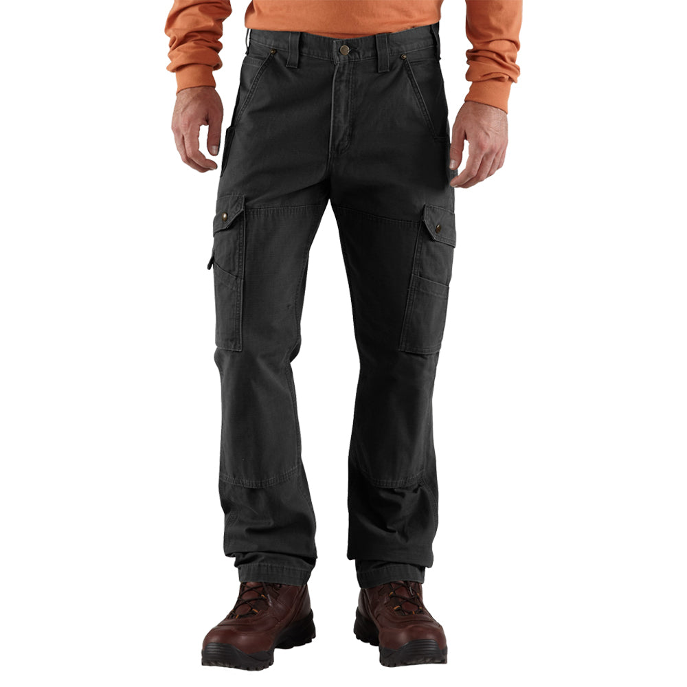 Carhartt Men&#39;s Ripstop Relaxed Fit Double-Front Cargo Work Pant_Black - Work World - Workwear, Work Boots, Safety Gear