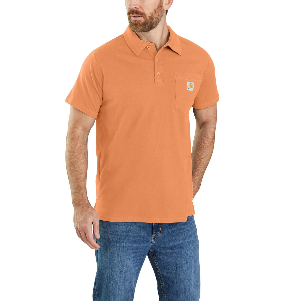 Carhartt Men&#39;s Force® Relaxed Fit Midweight Short-Sleeve Pocket Polo - Work World - Workwear, Work Boots, Safety Gear