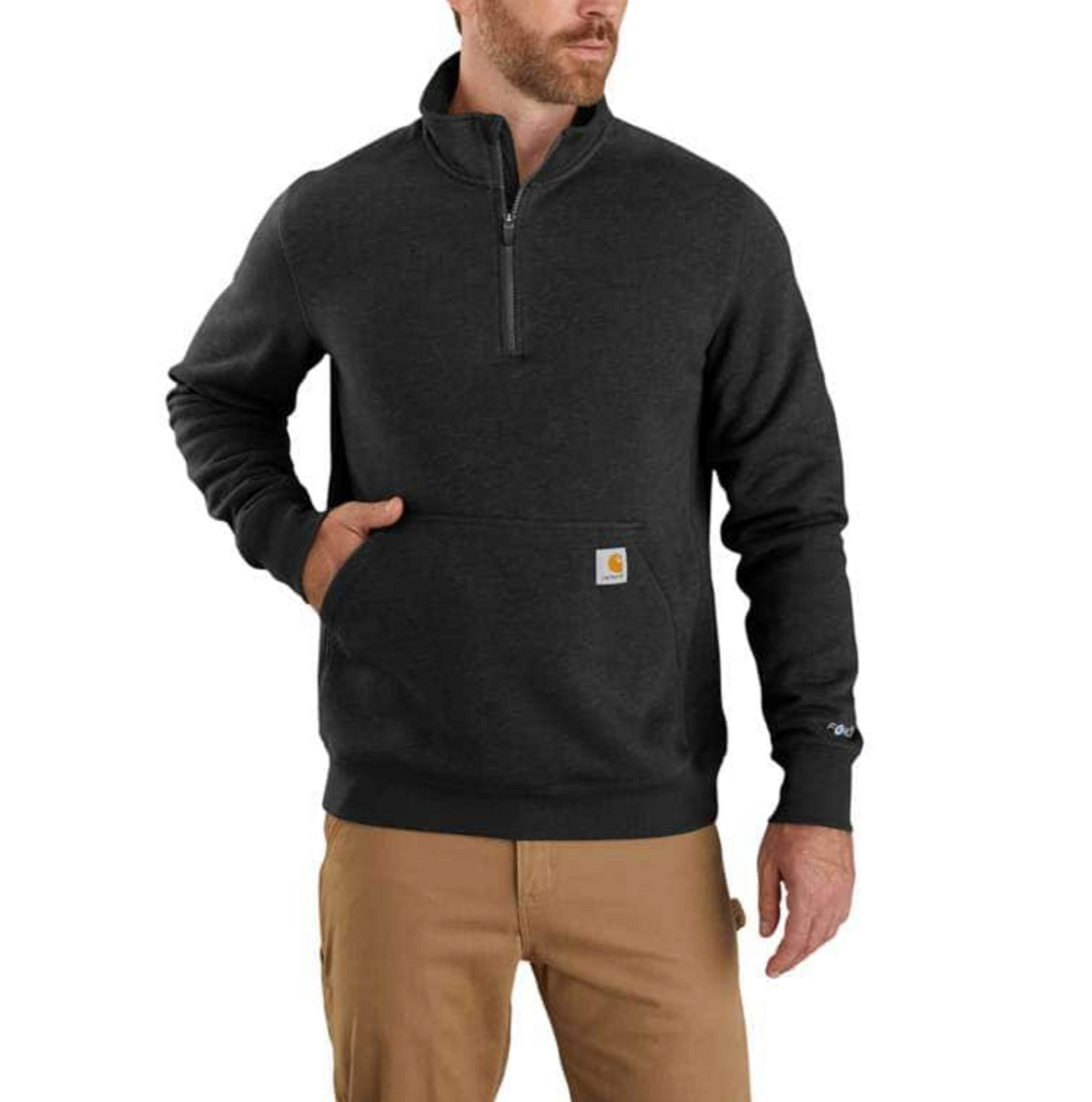 Carhartt Men&#39;s Force® Relaxed Fit Midweight 1/4 Zip Pocket Sweatshirt - Work World - Workwear, Work Boots, Safety Gear