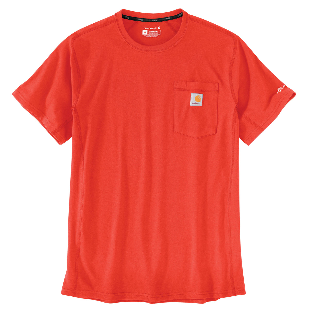 Carhartt Men&#39;s Force® Relaxed Fit Midweight Short Sleeve Pocket Tee_Cherry Tomato - Work World - Workwear, Work Boots, Safety Gear