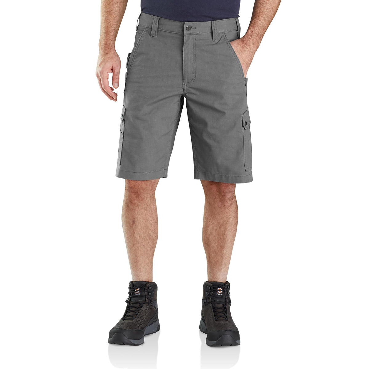 Carhartt Men's Rugged Flex® Relaxed Fit Ripstop Cargo Work Short Shorts Carhartt Steel 30
