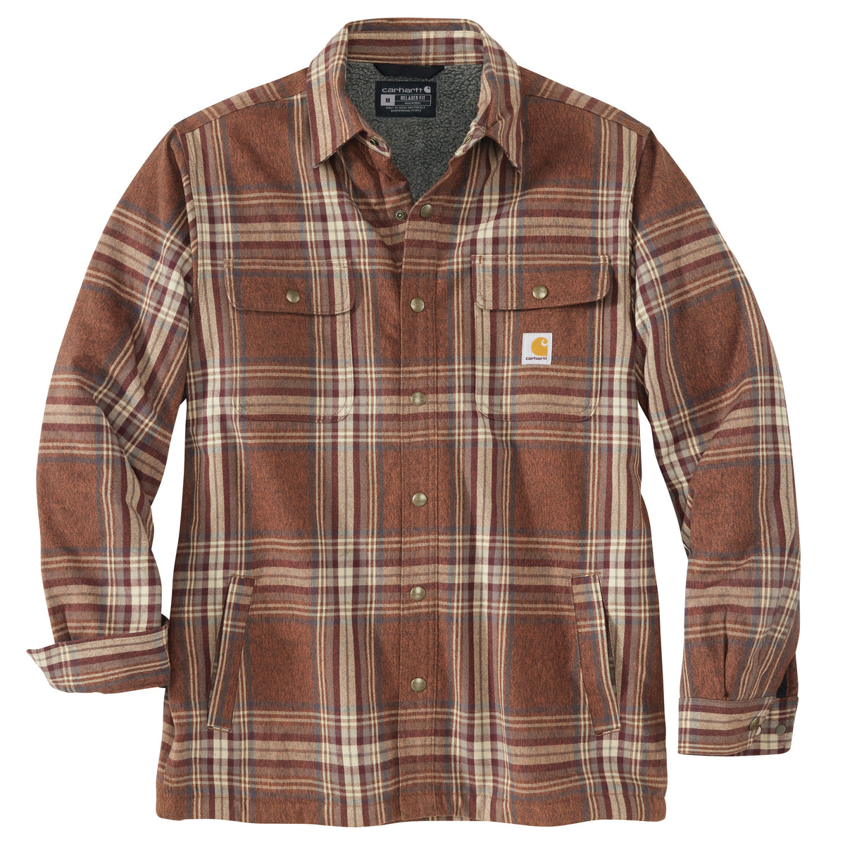 Carhartt Men&#39;s Relaxed Fit Flannel Sherpa-Lined Shirt Jac - Work World - Workwear, Work Boots, Safety Gear