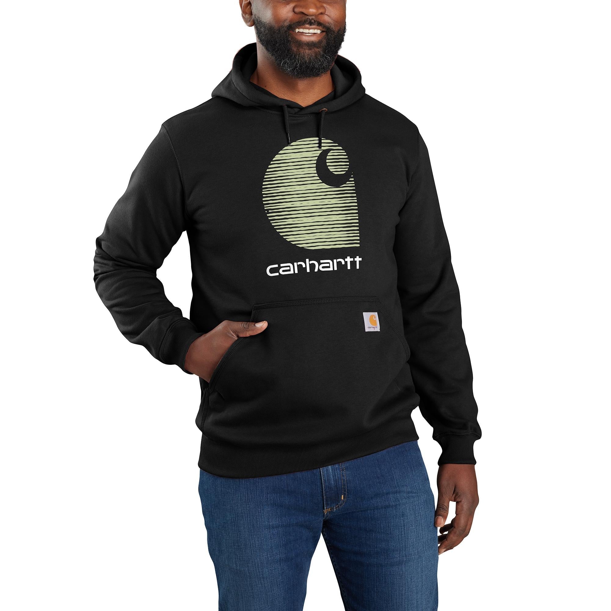Carhartt Men's Rain Defender® Loose Fit Midweight C Logo Graphic Swe -  Work World