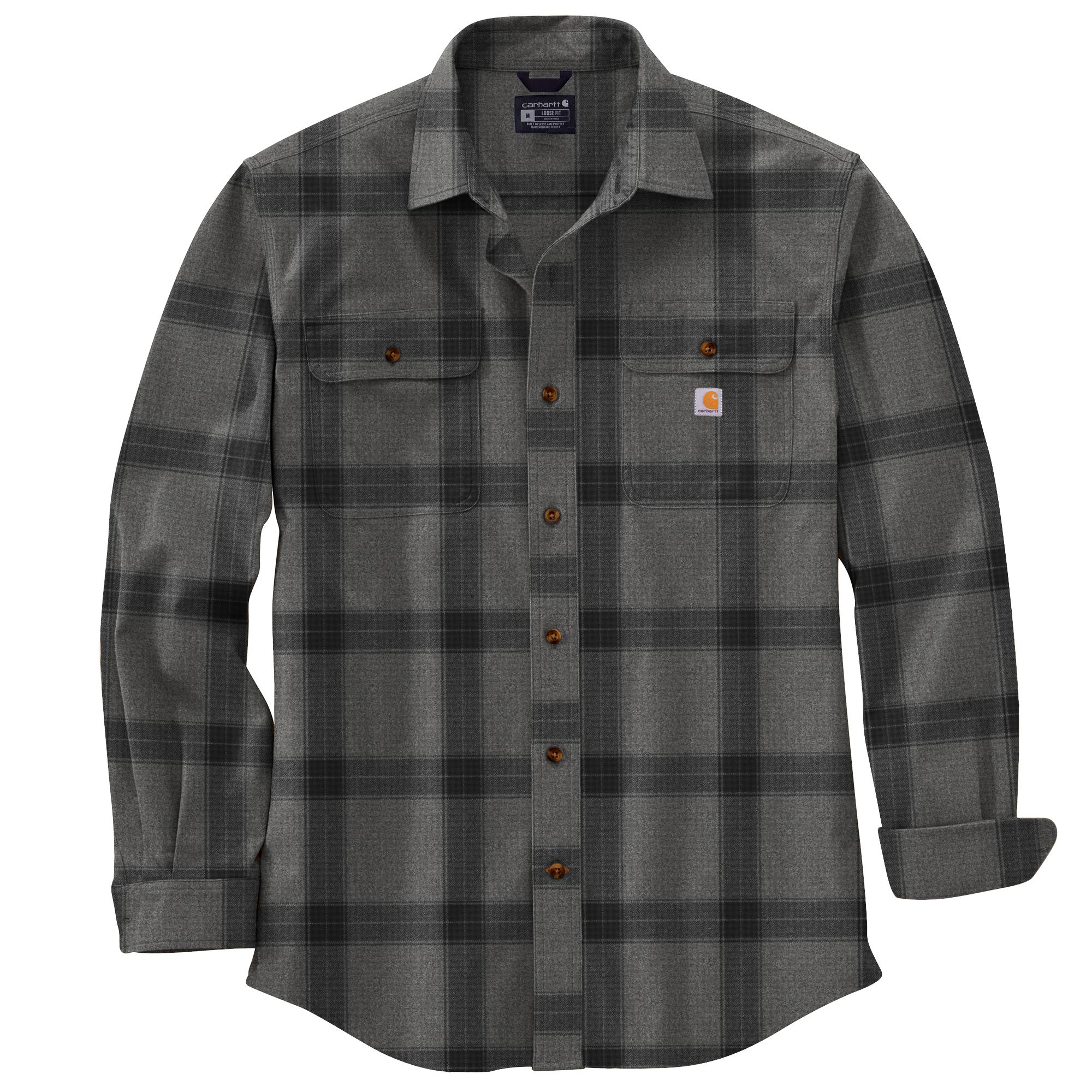 Carhartt Men's Loose Fit Heavyweight Flannel Long Sleeve Plaid Shirt - Work World - Workwear, Work Boots, Safety Gear