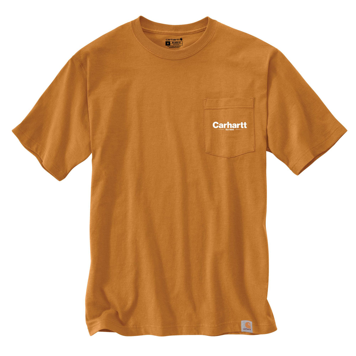 Carhartt Men's Relaxed Fit Heavyweight Short Sleeve Pocket Line Graphic T-Shirt T-Shirts Carhartt
