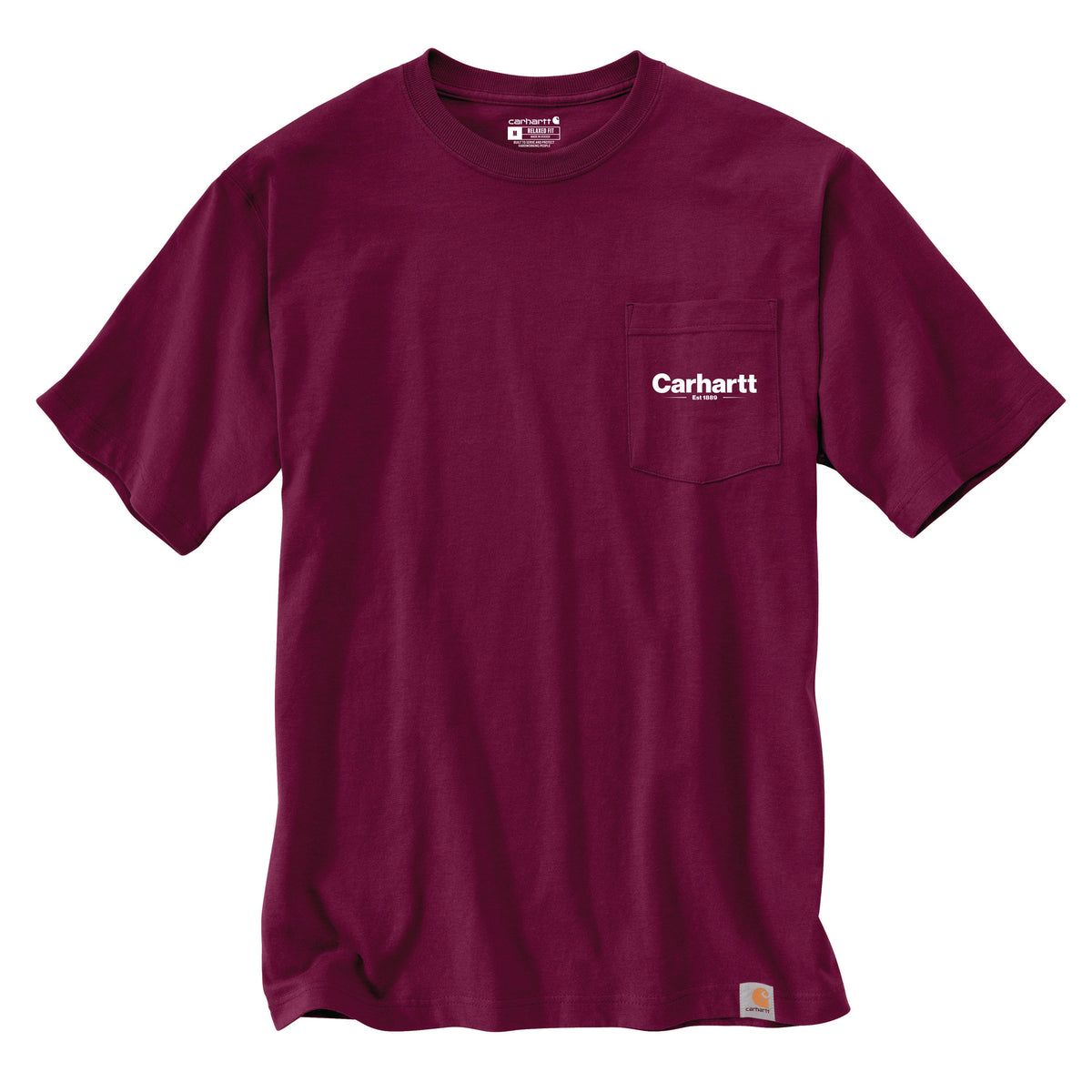 Carhartt Men's Relaxed Fit Heavyweight Short Sleeve Pocket Line Graphic T-Shirt T-Shirts Carhartt