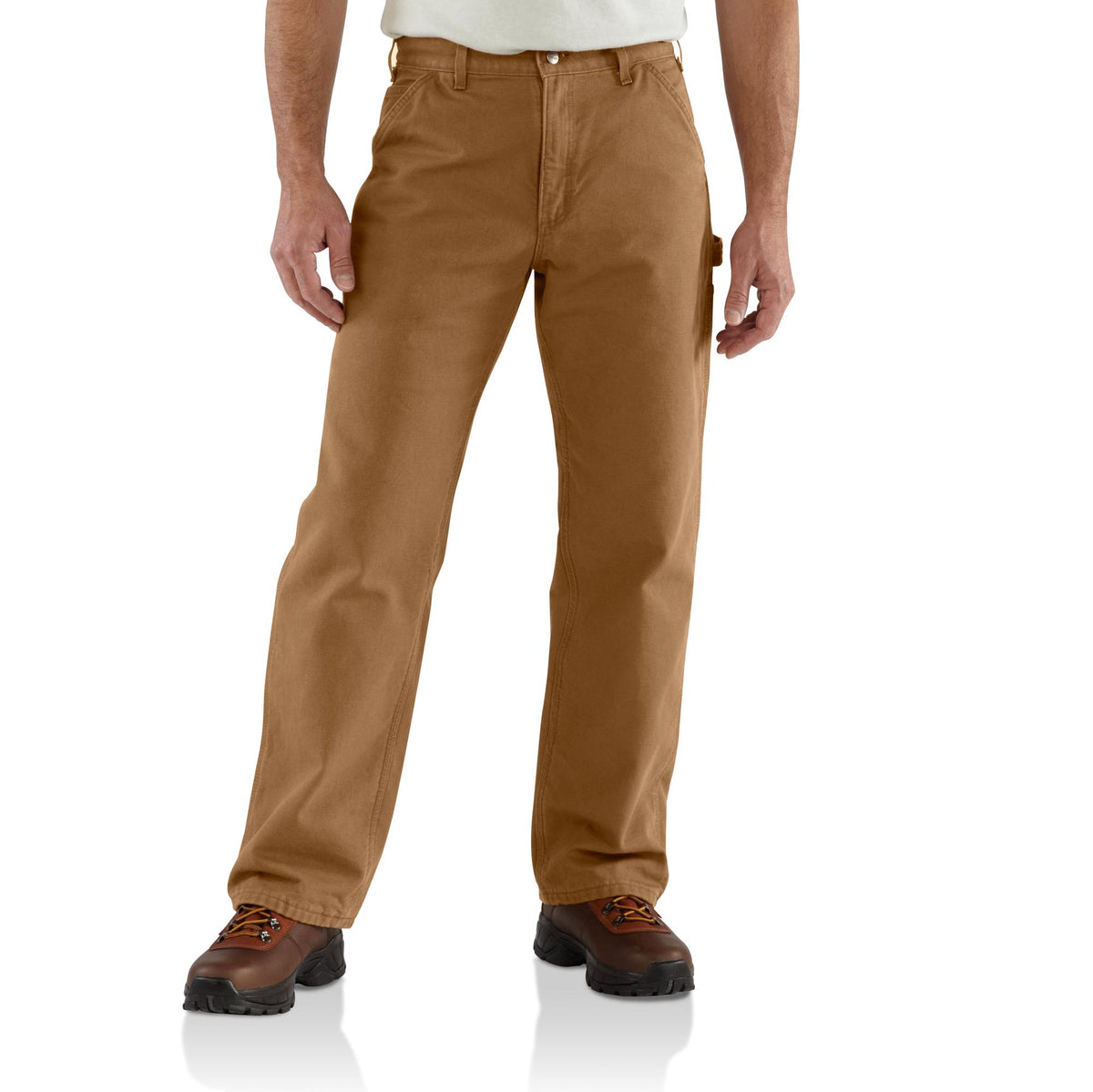 Carhartt Men&#39;s Flannel Lined Dungaree_Carhartt Brown - Work World - Workwear, Work Boots, Safety Gear